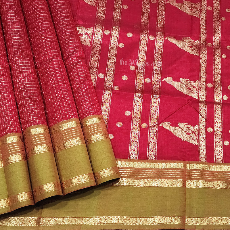 Andal Killi Kanchi Silk Cotton Saree