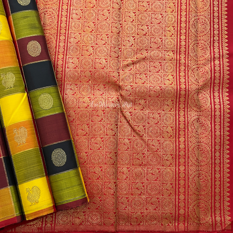 Borderless Pure zari Kanjivaram Sarees