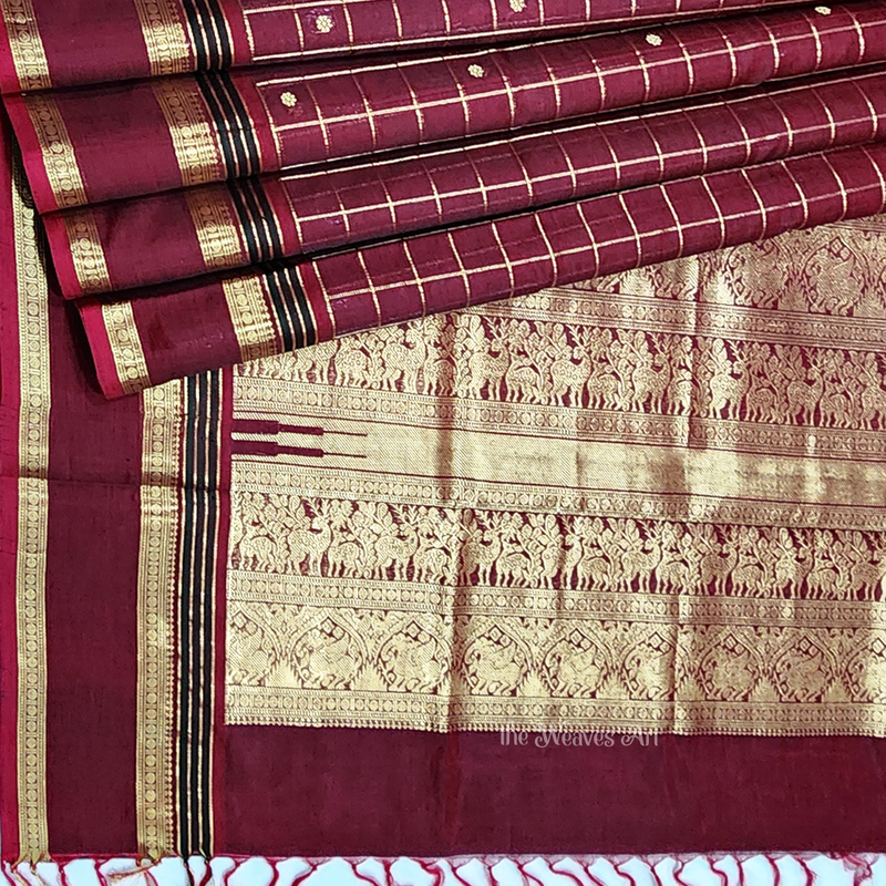 Checks Kancheepuram Sarees