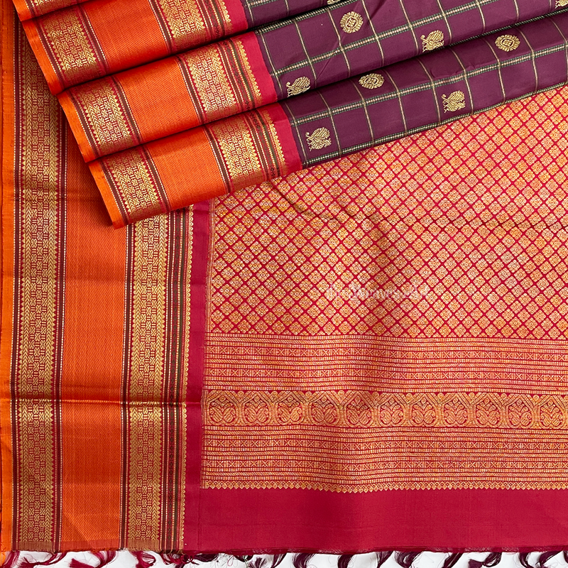 Checks Kancheepuram Silk Sarees