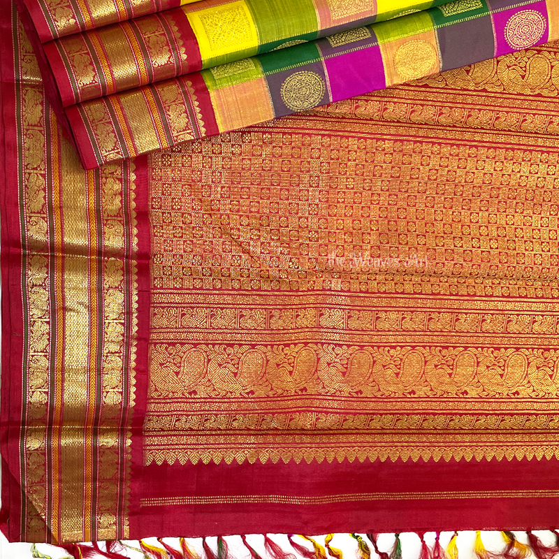 Checks Kanchipuram Pattu Sarees