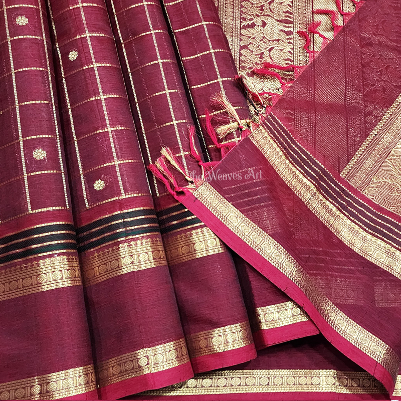 Checks Kanjivaram Sarees