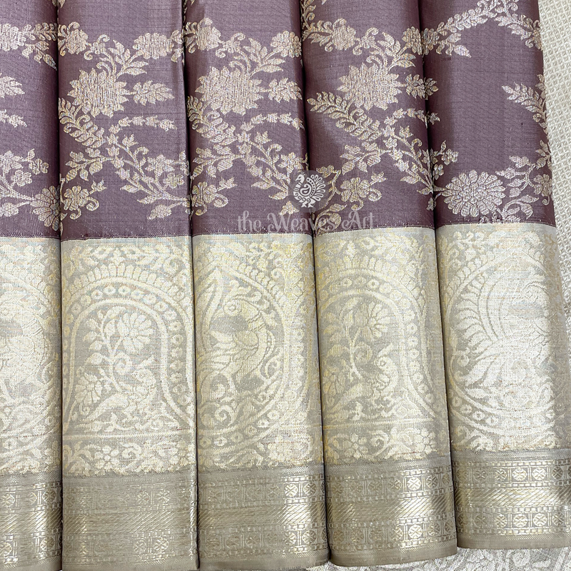 Floral Jaal kanchi pattu sarees