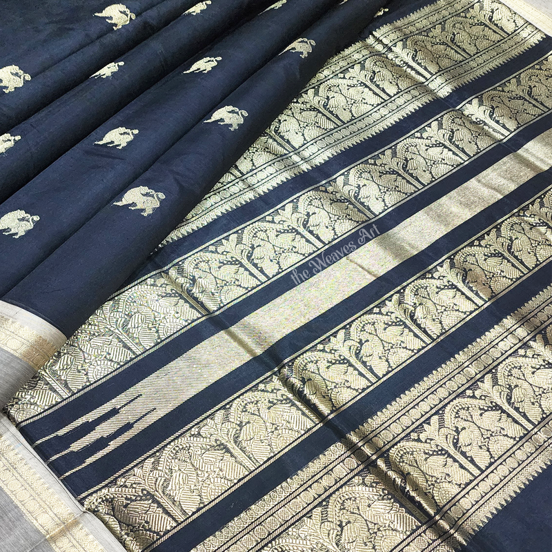 Gaja Yazhi Kanchi Silk Cotton Saree