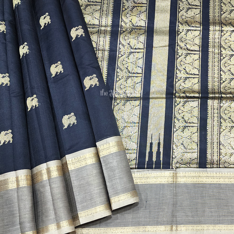 Gaja Yazhi Motifs Kanjivaram Sarees