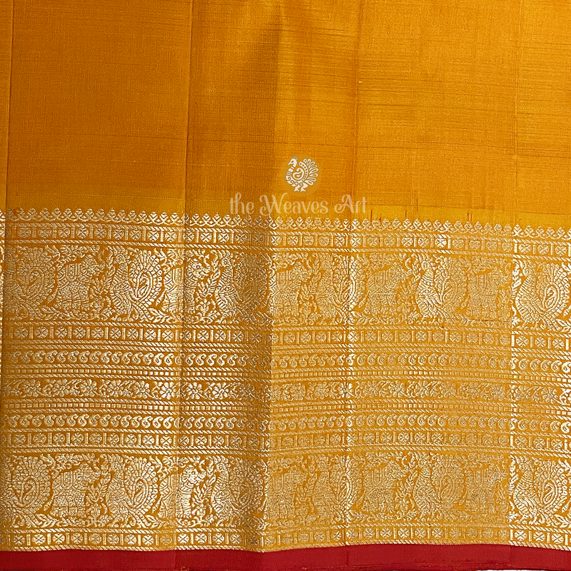 Gold Color Kanchipuram Pattu Saree