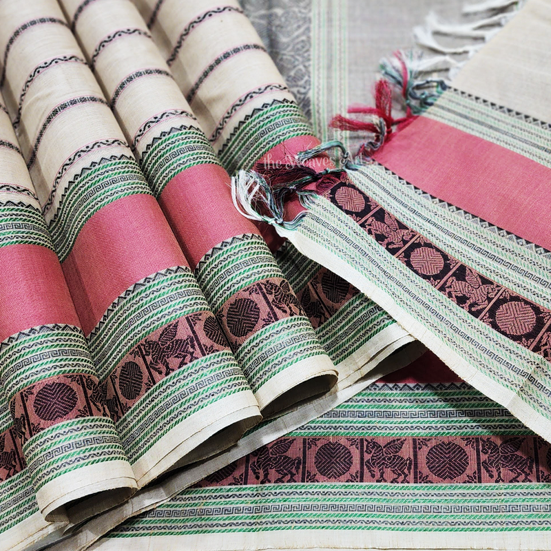 Handloom Stripes Kanchi Cotton Saree