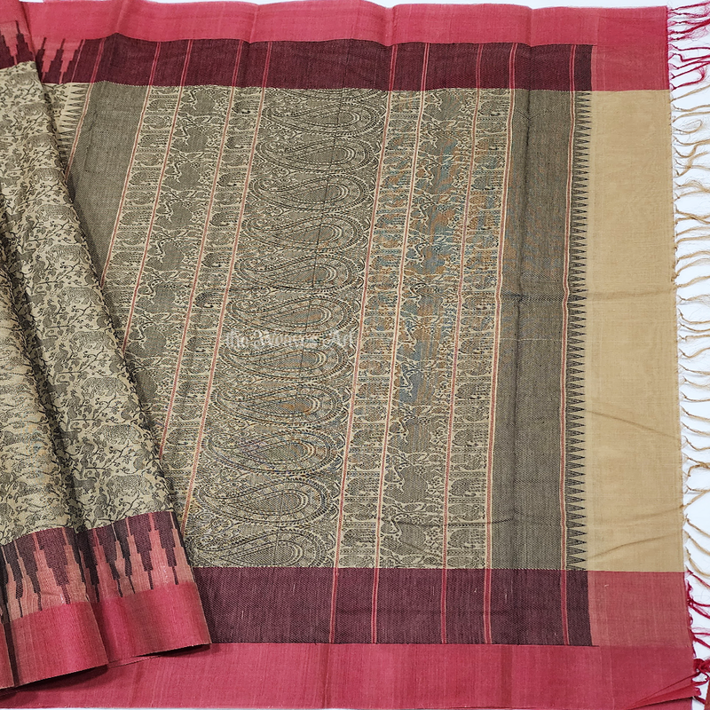 Kanchi Cotton-VanaSingaram Saree