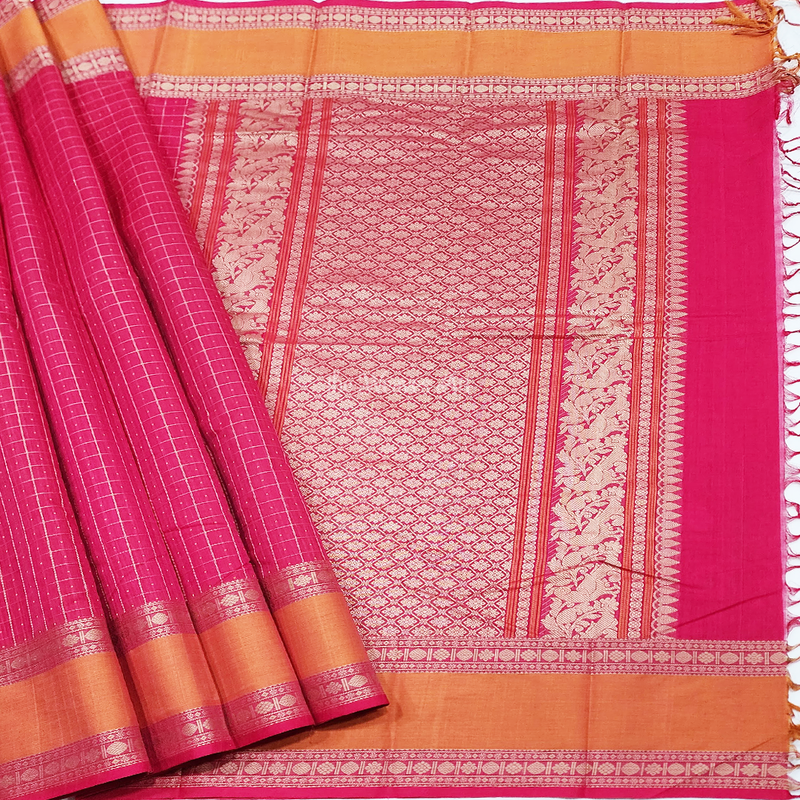 Kanchi Cotton Saree with Blouse