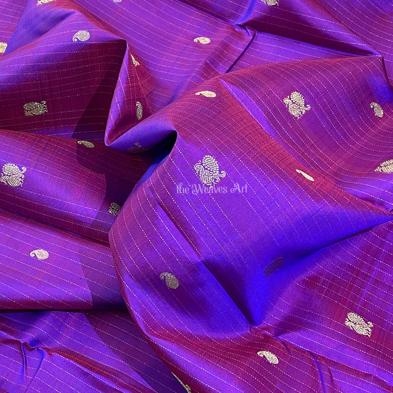 Kanchi Pattu Stripes Sarees