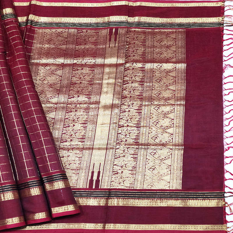 Kanchi Silk Cotton Zari Sarees