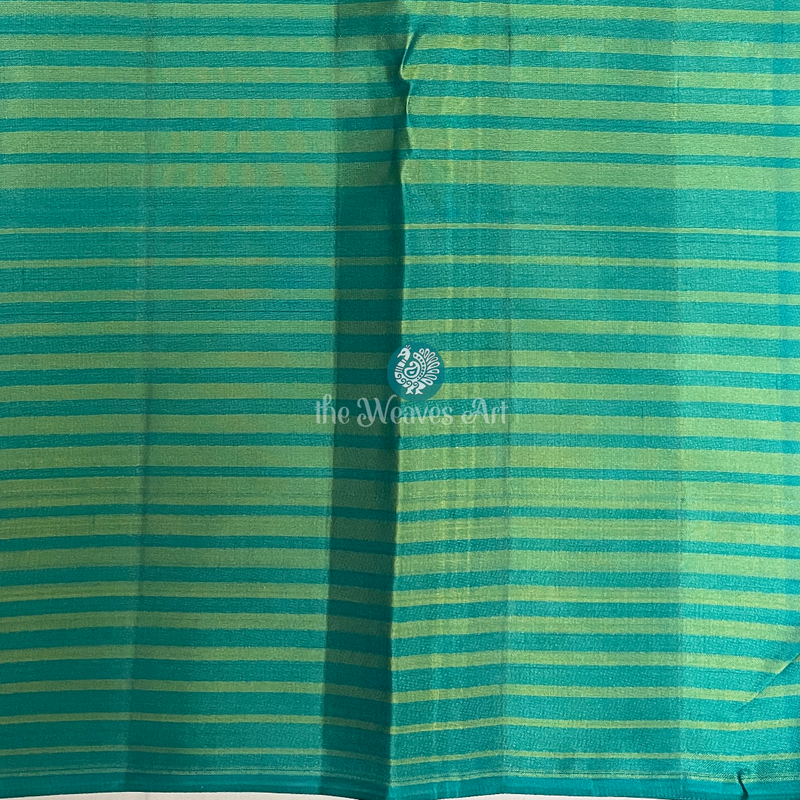Kanchipuram Silk Saree with Stripes Blouse