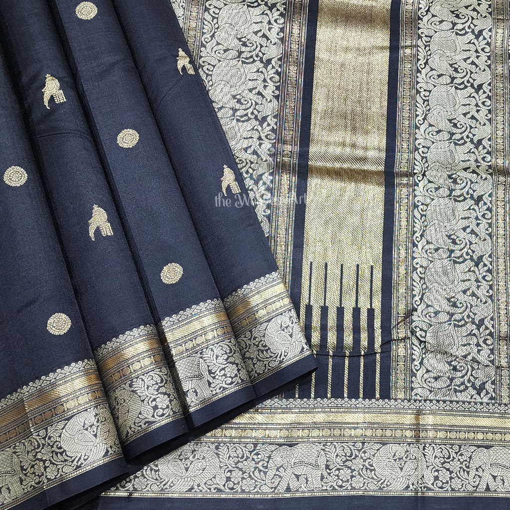 Kili-Chakram-Kanchi Silk Cotton Saree