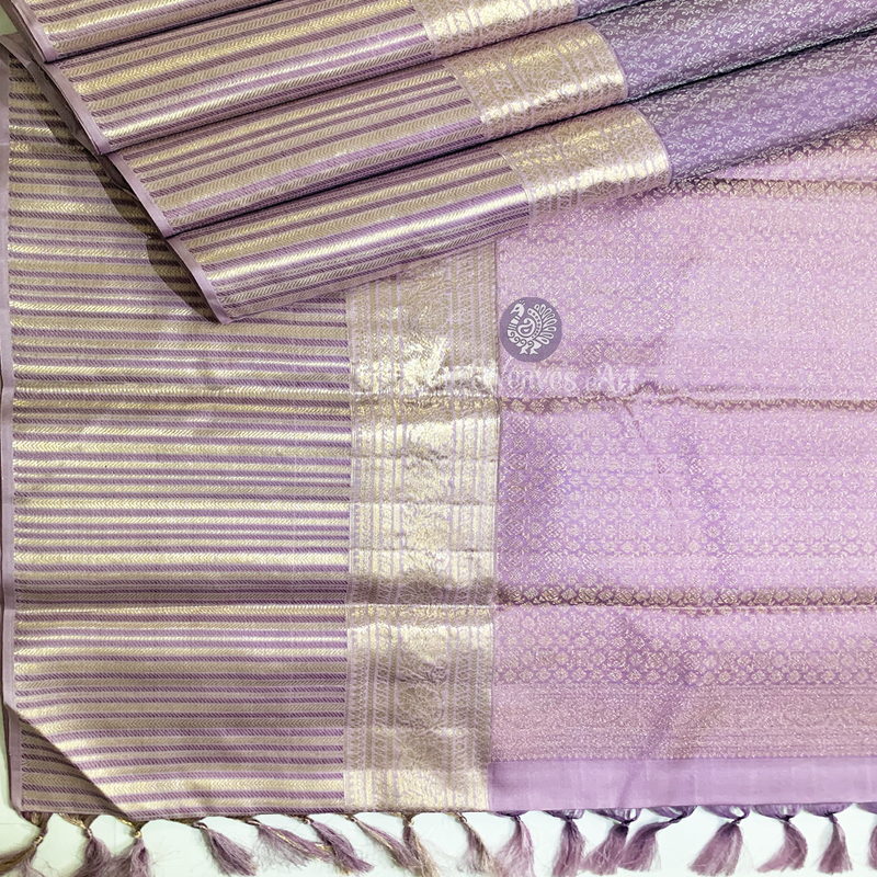 Lavender Color Kanchipuram Saree