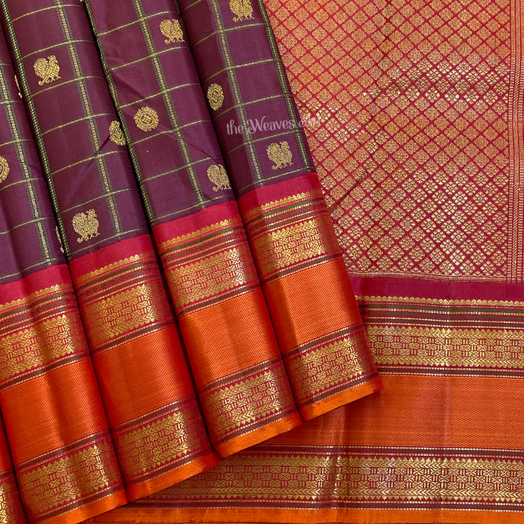 Mayil Chakram Kanchipuram Pattu Sarees