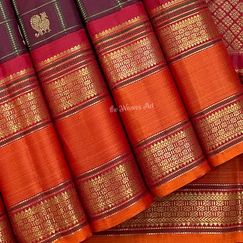 Morning - Evening Border Kanchipuram Silk Sarees