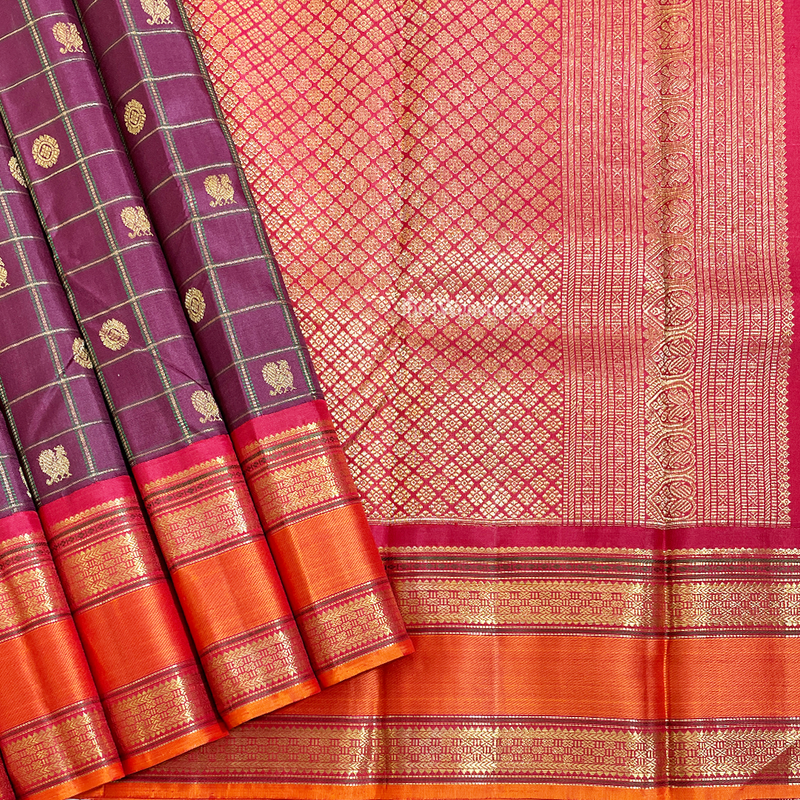 Morning Evening Border Kanchipuram Sarees