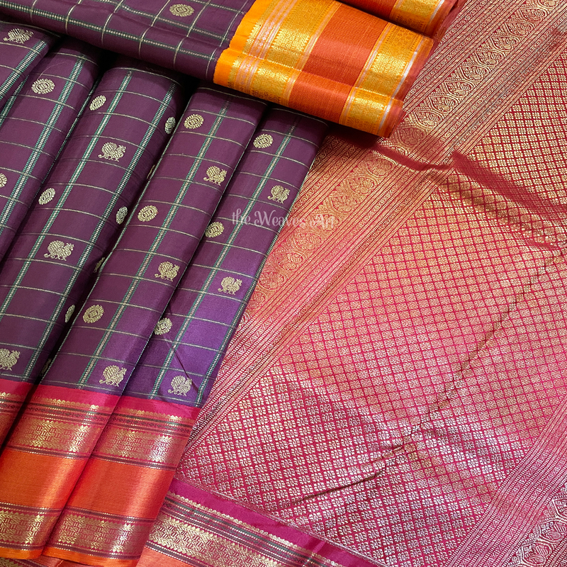 Morning Evening Border Kanchipuram Silk Sarees