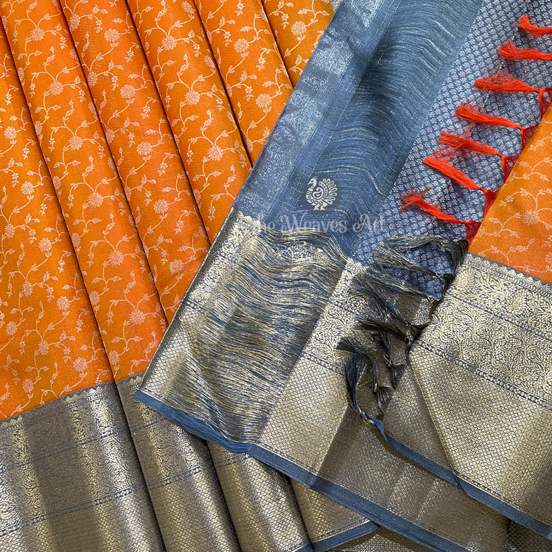 Orange Kanchi Pattu Cheera