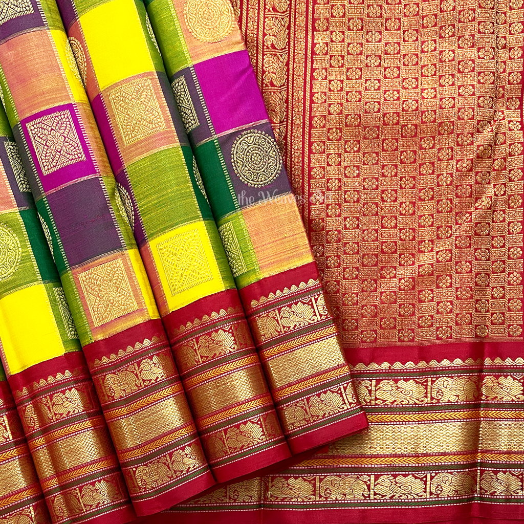 Palum Pazhamum Kattam Kanjivaram Sarees