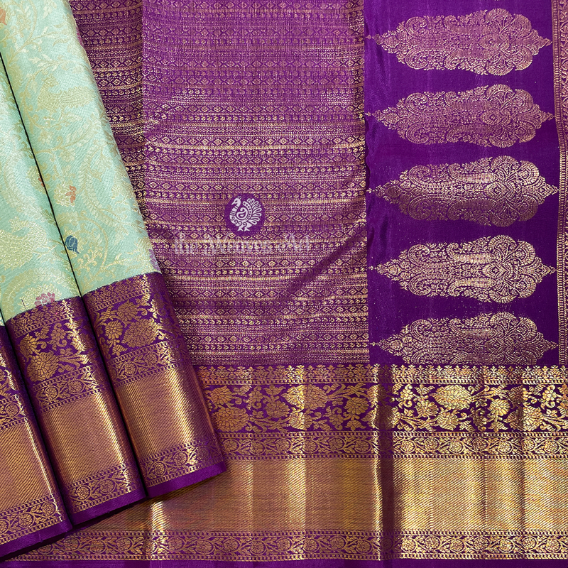 Pastel Color Kanchipuram Pure Silk Saree