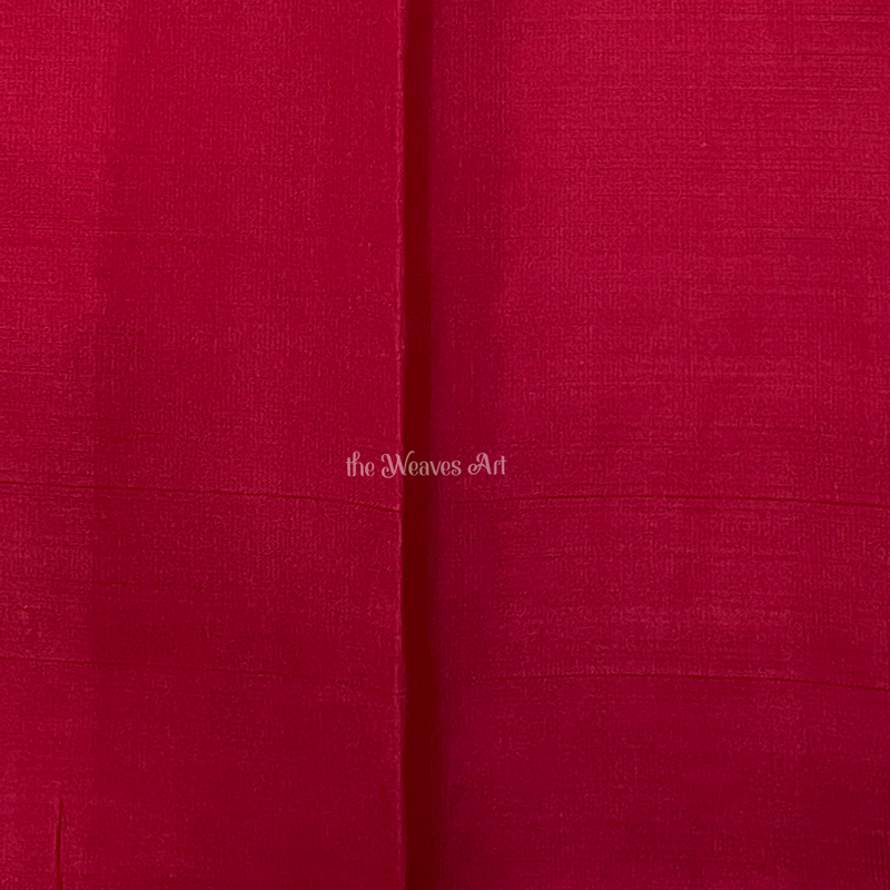 Red Borderless Kanjivaram Silk Sarees