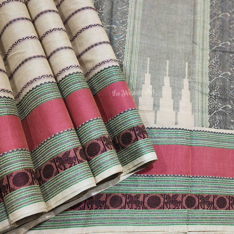 Stripes Kanchi Cotton Saree