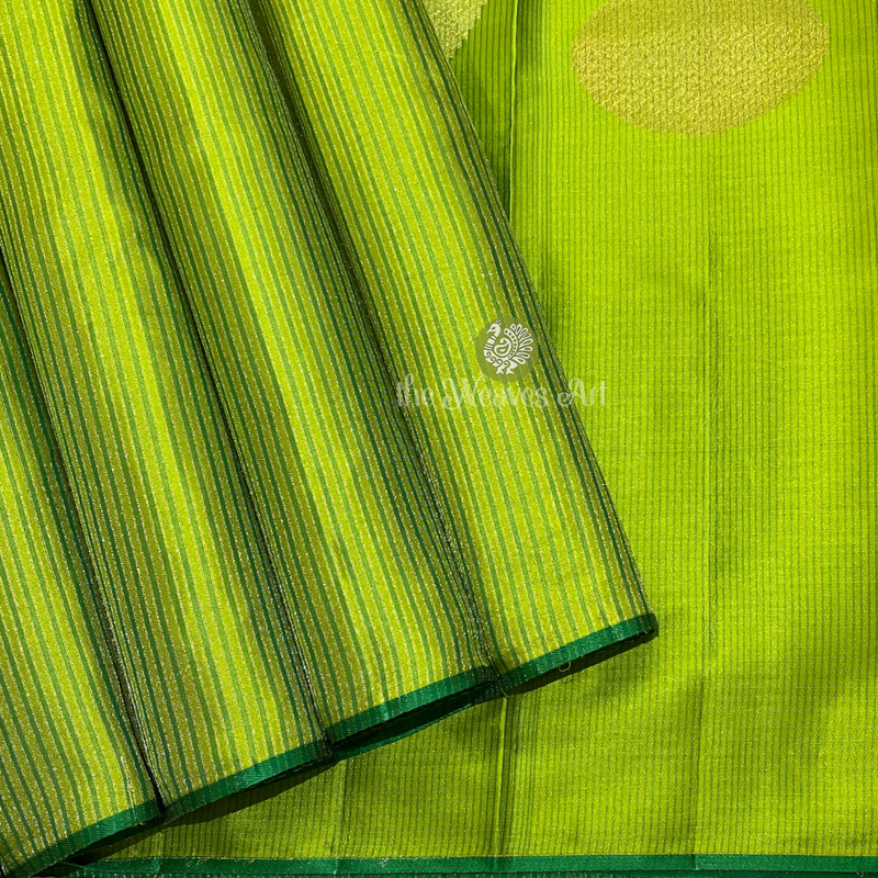 Stripes Borderless Kanchipuram Pure Silk Saree