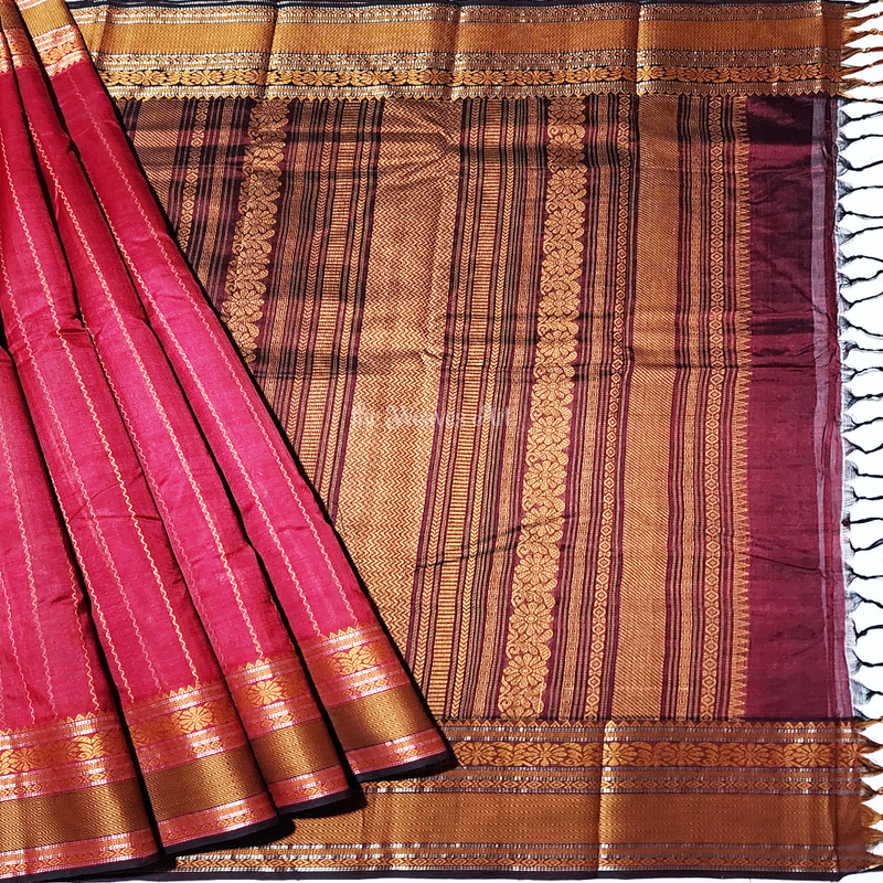 Thread Work Kanchi Silk Cotton Saree