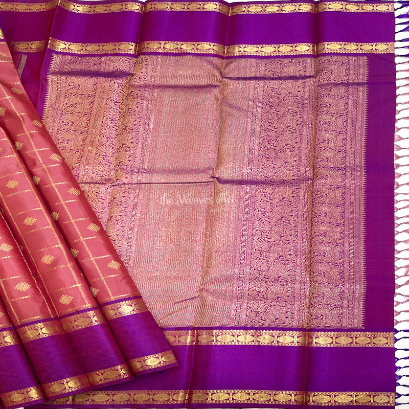 Veldhari Checks Kanchipuram Sarees