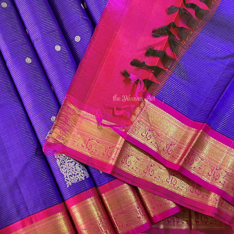 Violet Kanchi Pattu sarees